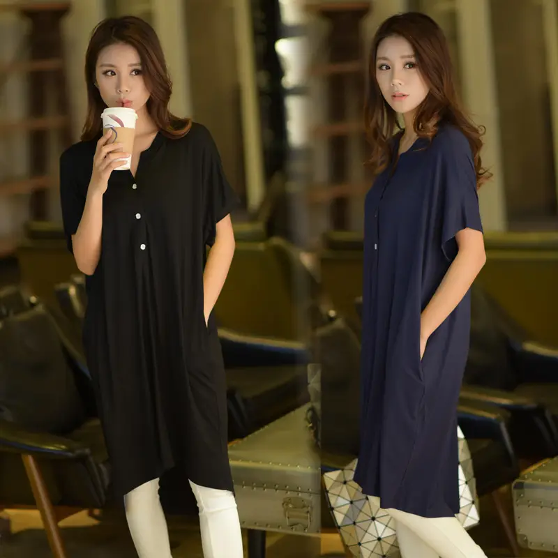 Modal Plus Size Dress Summer Loose Slimming Nightdress - Image 7