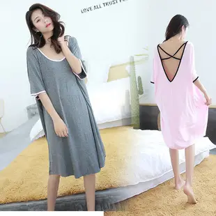 Modal Plus Size Dress Summer Loose Slimming Nightdress — feature 10