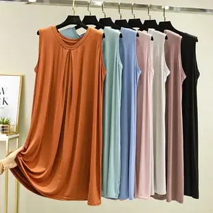 Modal Plus Size Dress Summer Loose Slimming Nightdress — feature 7