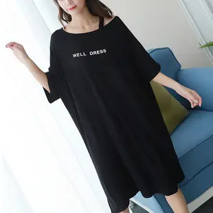 Modal Plus Size Dress Summer Loose Slimming Nightdress — feature 9