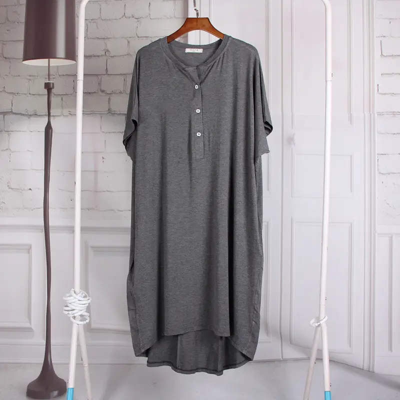 Modal Plus Size Dress Summer Loose Slimming Nightdress - Image 3