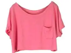Red Women's Ultra-Short Sleeve T-Shirt with Pocket
