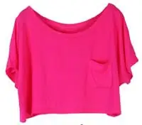 Red Women's Ultra-Short Sleeve T-Shirt with Pocket