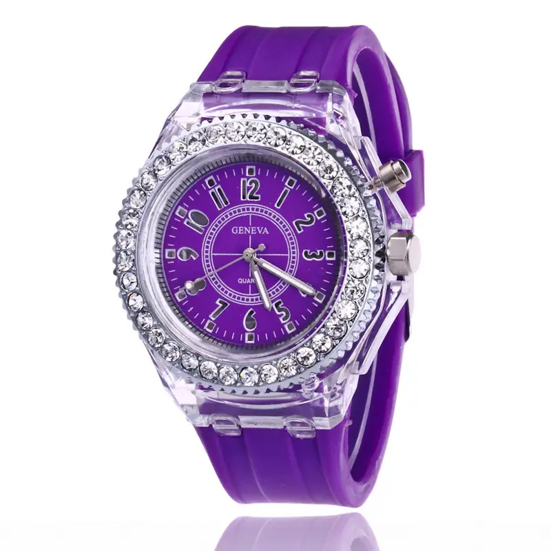 Student Transparent Electronic Watch Men's and Women's Neutral Trendy Quartz Luminous Waterproof Sports Watch Geneva Silicone Watch — feature 17