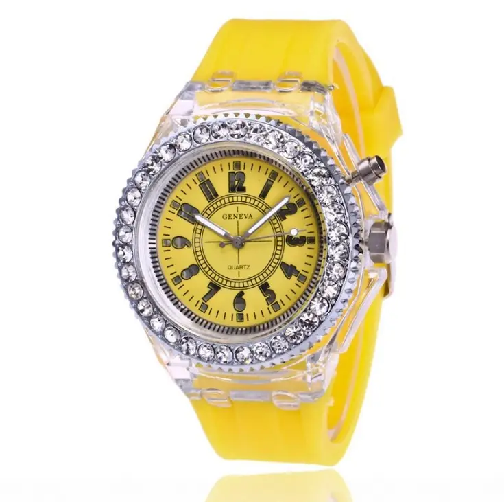 Student Transparent Electronic Watch Men's and Women's Neutral Trendy Quartz Luminous Waterproof Sports Watch Geneva Silicone Watch — feature 20