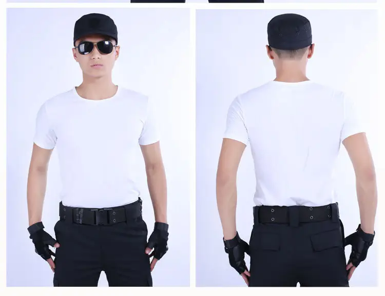 Black TEQIN Training T-Shirt with Logo & China Flag Patch — feature 14
