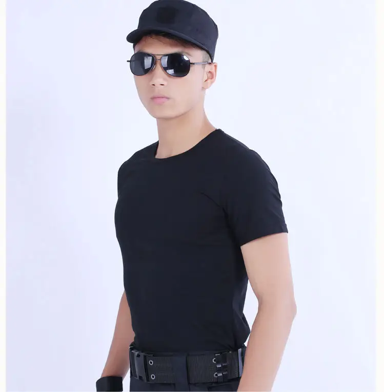 Black TEQIN Training T-Shirt with Logo & China Flag Patch — feature 17
