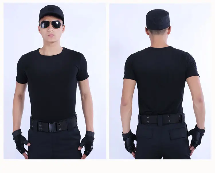Black TEQIN Training T-Shirt with Logo & China Flag Patch — feature 18