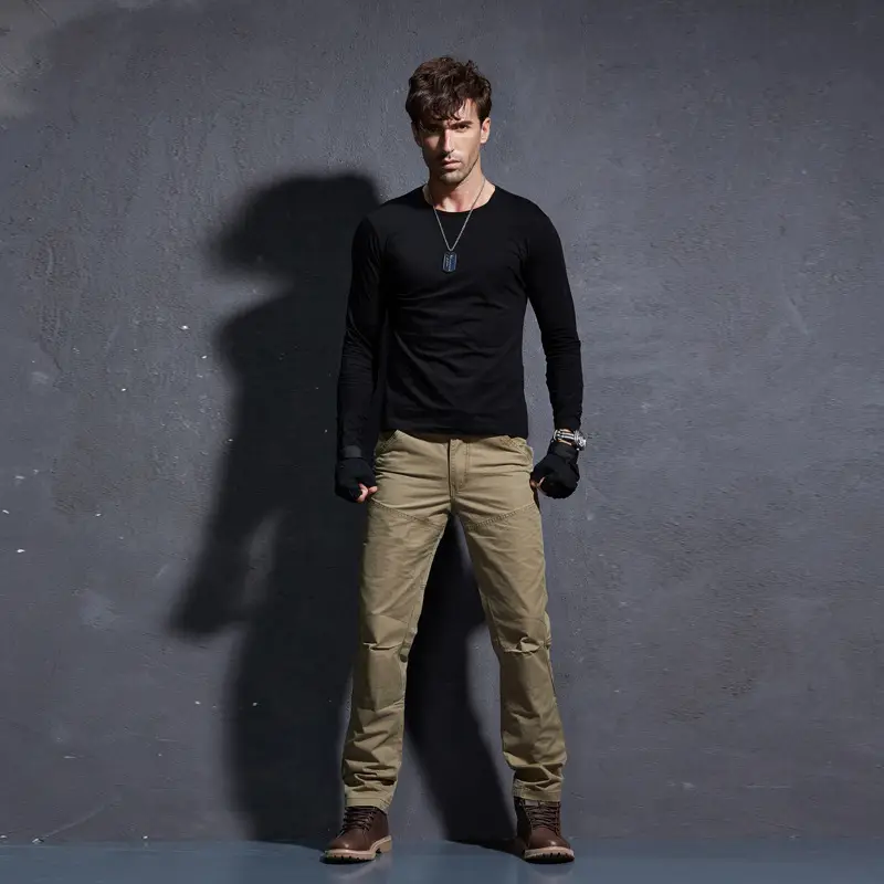Men's Pure Cotton Slim Fit Straight Waist Pants - Image 8