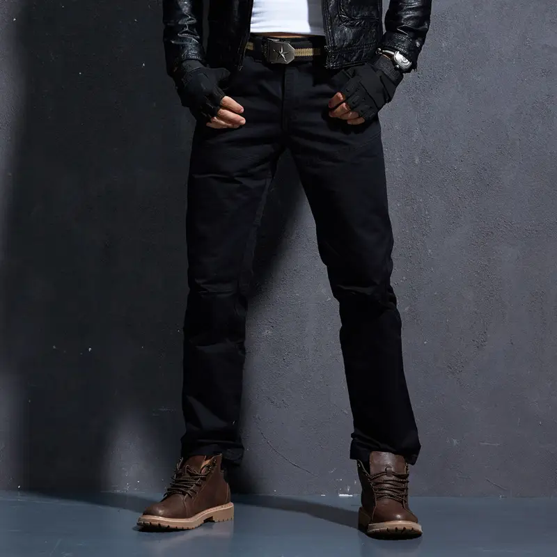 Men's Pure Cotton Slim Fit Straight Waist Pants - Image 3