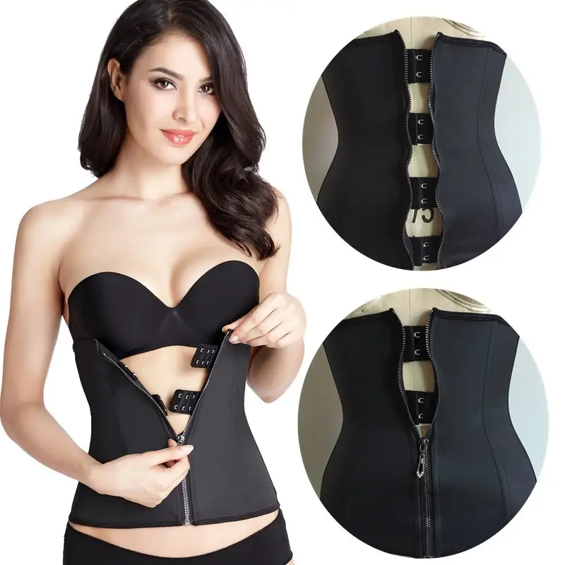 Black Latex Body Shaping Belt for Women
