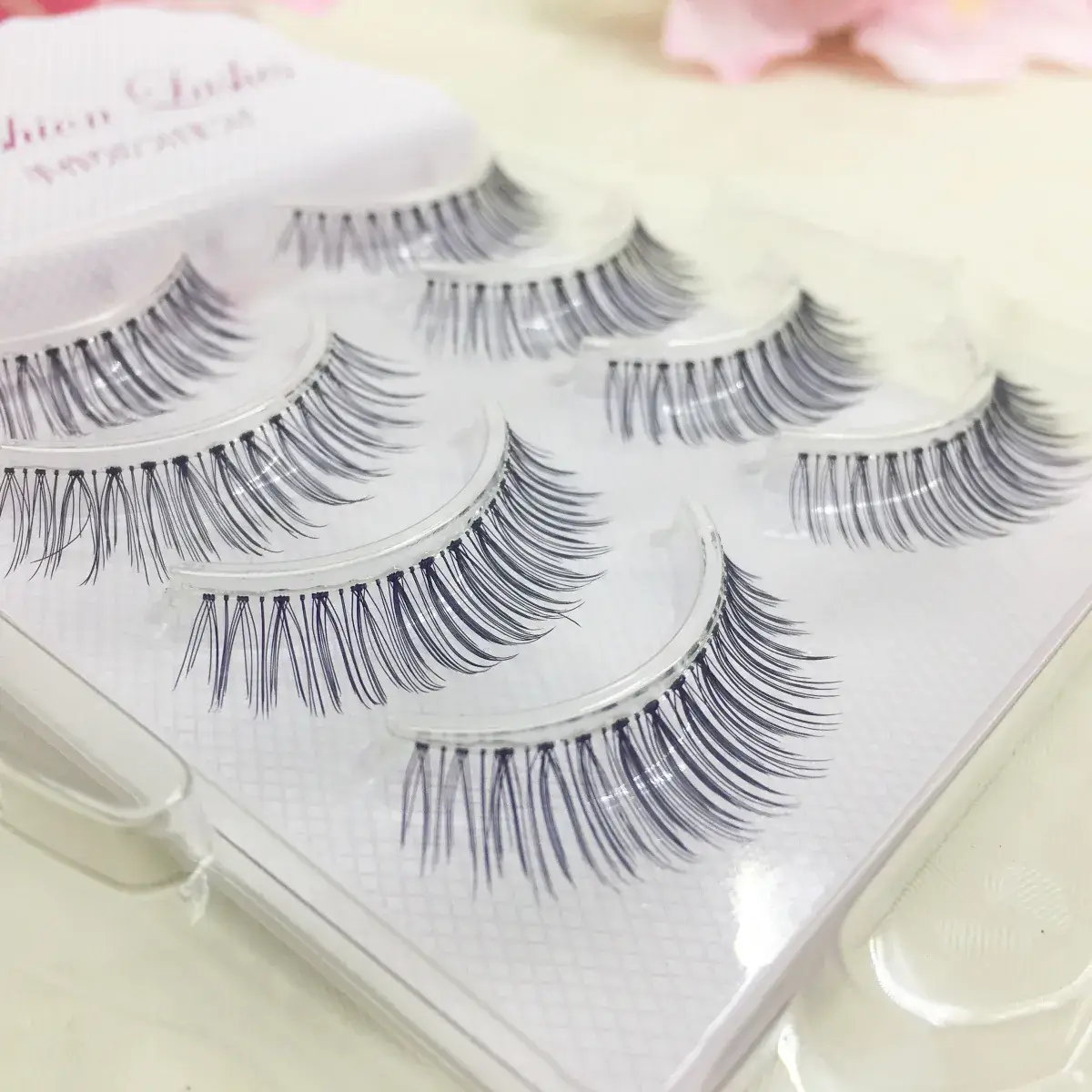 4 Pairs Japanese False Eyelashes Transparent Stem Simulation - Image 3