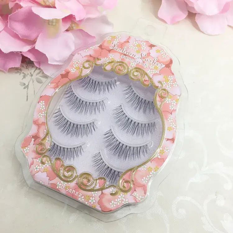4 Pairs Japanese False Eyelashes Transparent Stem Simulation — feature 11