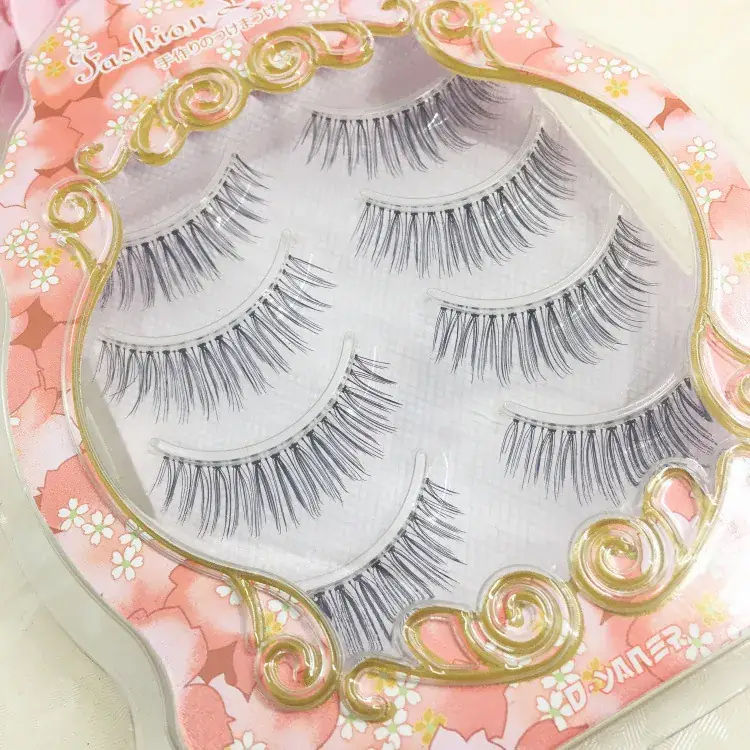 4 Pairs Japanese False Eyelashes Transparent Stem Simulation — feature 12
