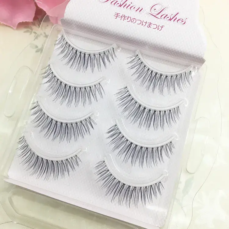 4 Pairs Japanese False Eyelashes Transparent Stem Simulation — feature 13