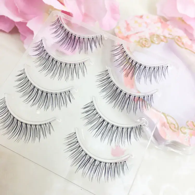 4 Pairs Japanese False Eyelashes Transparent Stem Simulation — feature 15