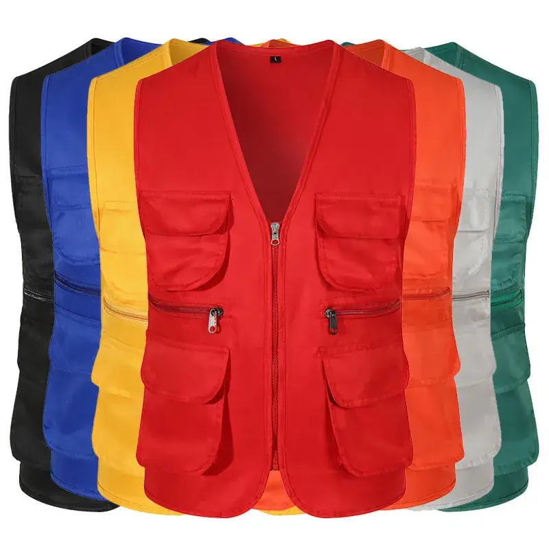 Volunteer Vest High Visibility Orange with Reflective Stripes - Image 28