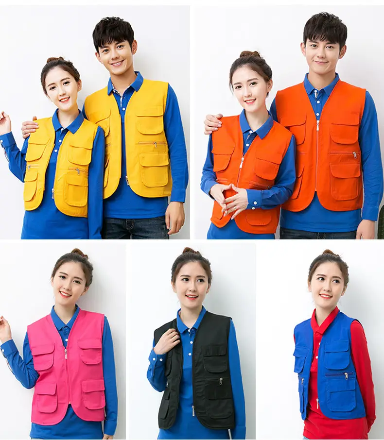 Volunteer Vest High Visibility Orange with Reflective Stripes — feature 7