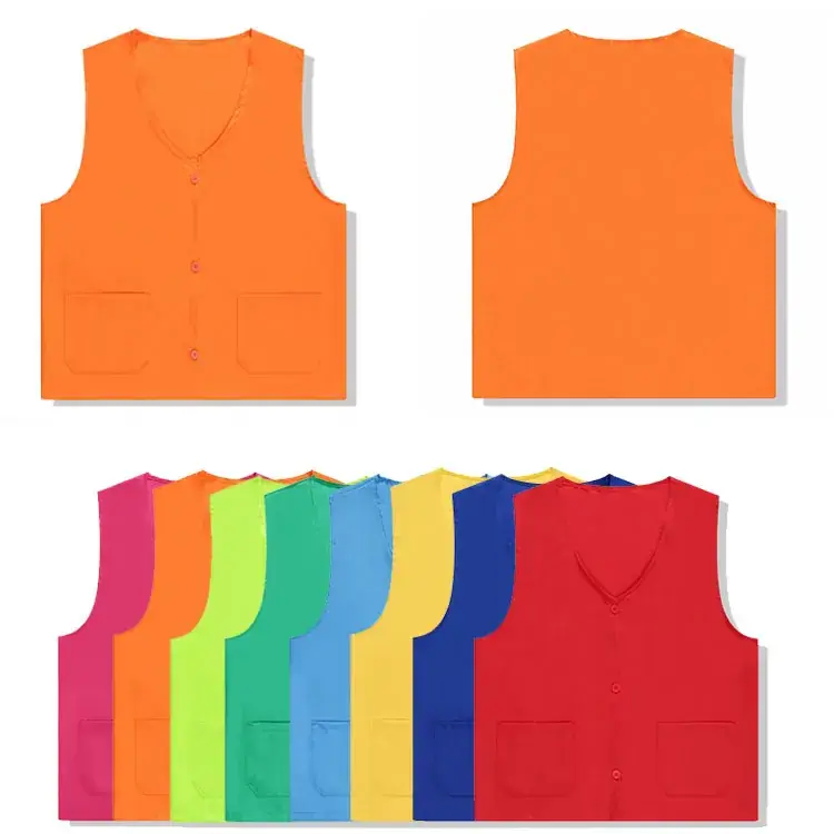 Volunteer Vest High Visibility Orange with Reflective Stripes - Image 17