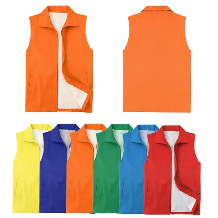Volunteer Vest High Visibility Orange with Reflective Stripes - Image 20