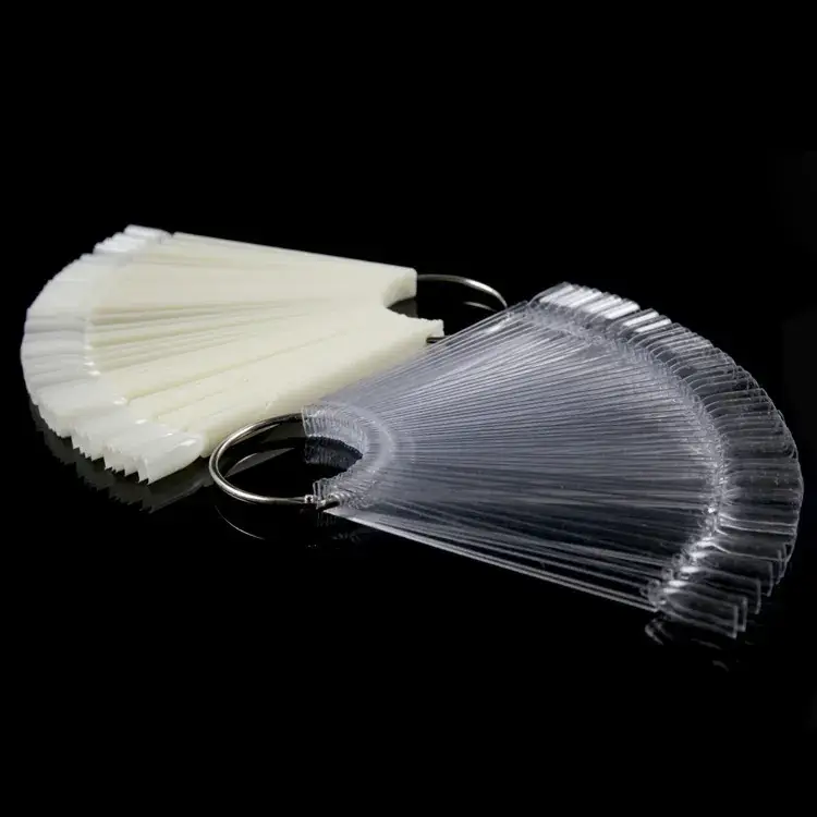 Nail Color Plate Fan Shaped Practice Tool 50 Pcs