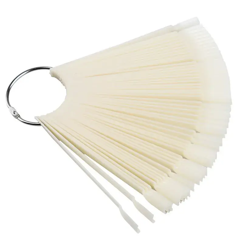 Nail Color Plate Fan Shaped Practice Tool 50 Pcs