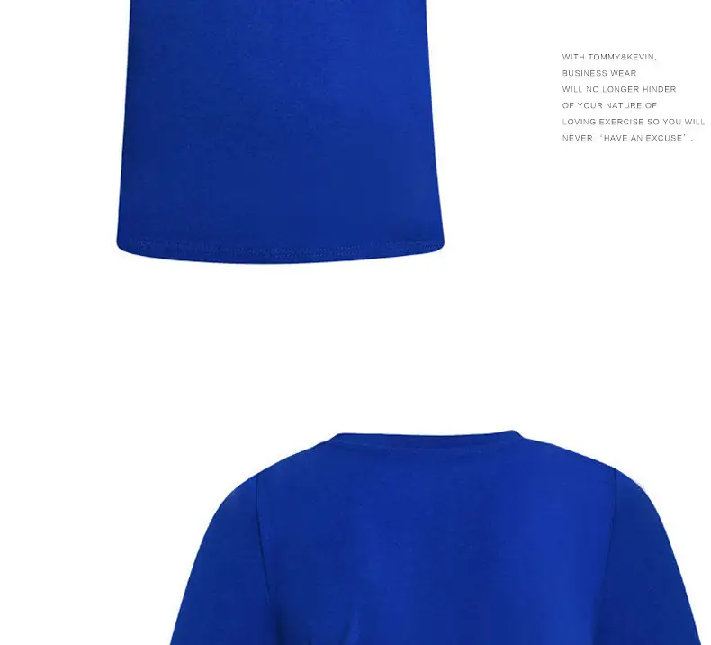 Light Blue Cotton T-Shirt with Custom LOGO — feature 13