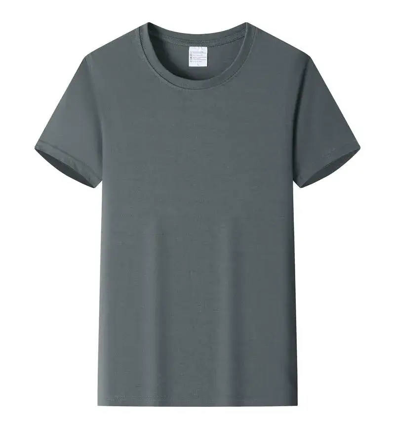 Light Blue Cotton T-Shirt with Custom LOGO - Image 14