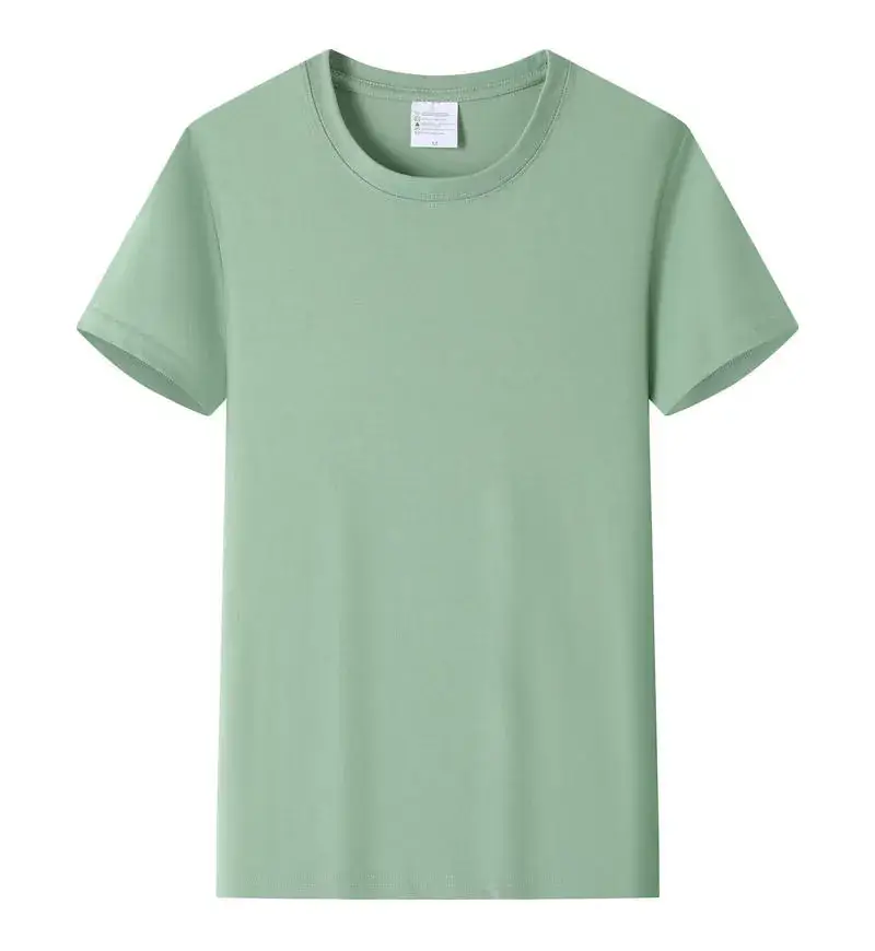 Light Blue Cotton T-Shirt with Custom LOGO - Image 21