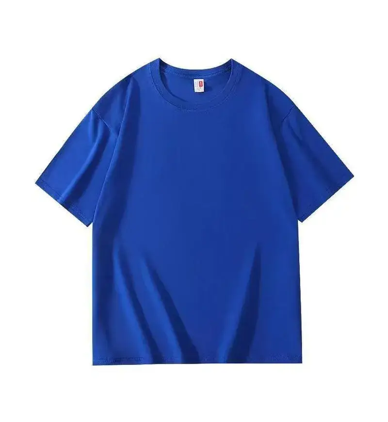 Light Blue Cotton T-Shirt with Custom LOGO - Image 7