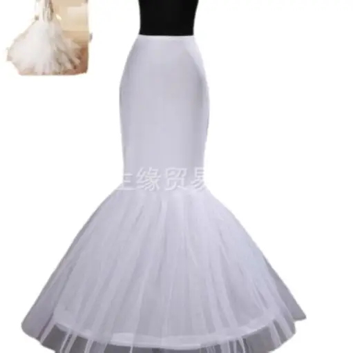 White Fishtail Wedding Dress with Stretch Lycra Waist - Image 6