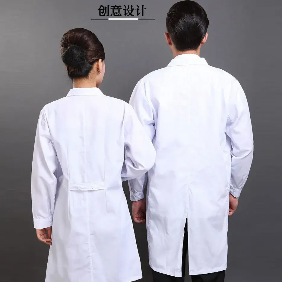 Doctor White Coat Long Sleeve Hospital Workwear - Image 2