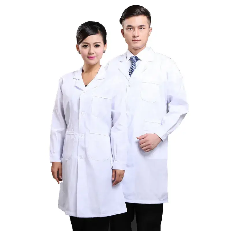 Doctor White Coat Long Sleeve Hospital Workwear - Image 5