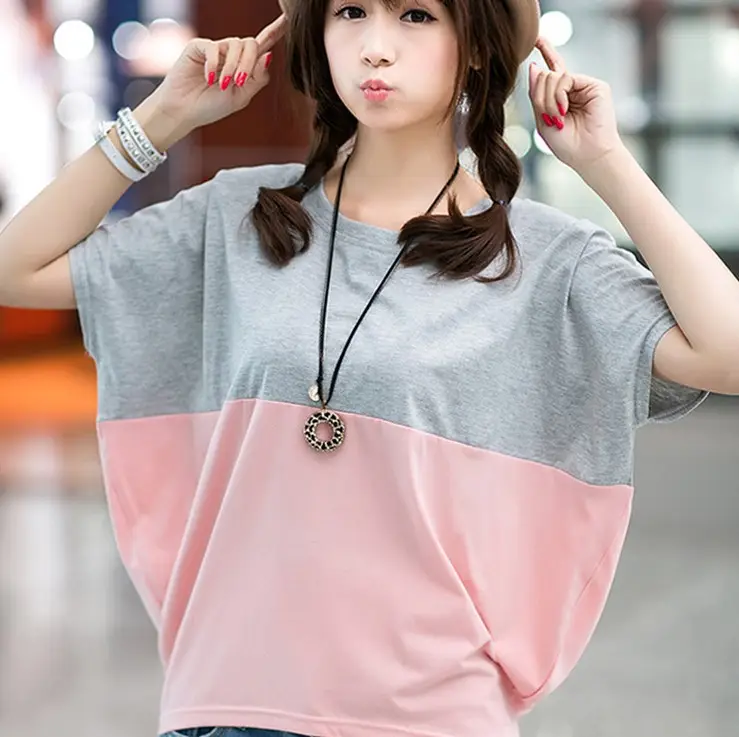 2024 Summer Plus Size Women's White Blue T-Shirt - Image 3
