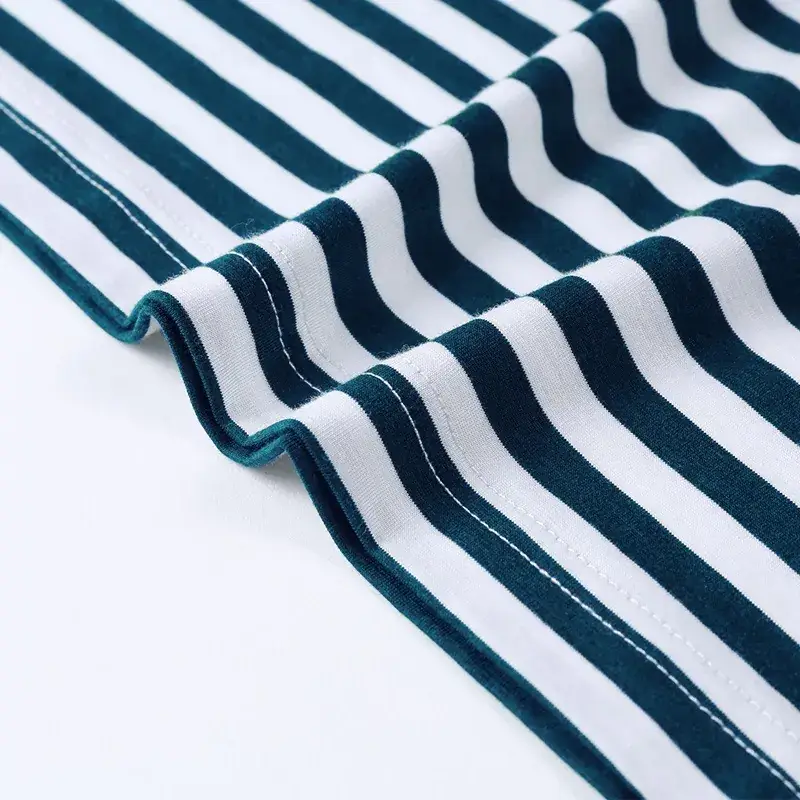 Men Striped Cotton Polo T-Shirt Slim Fit Red White