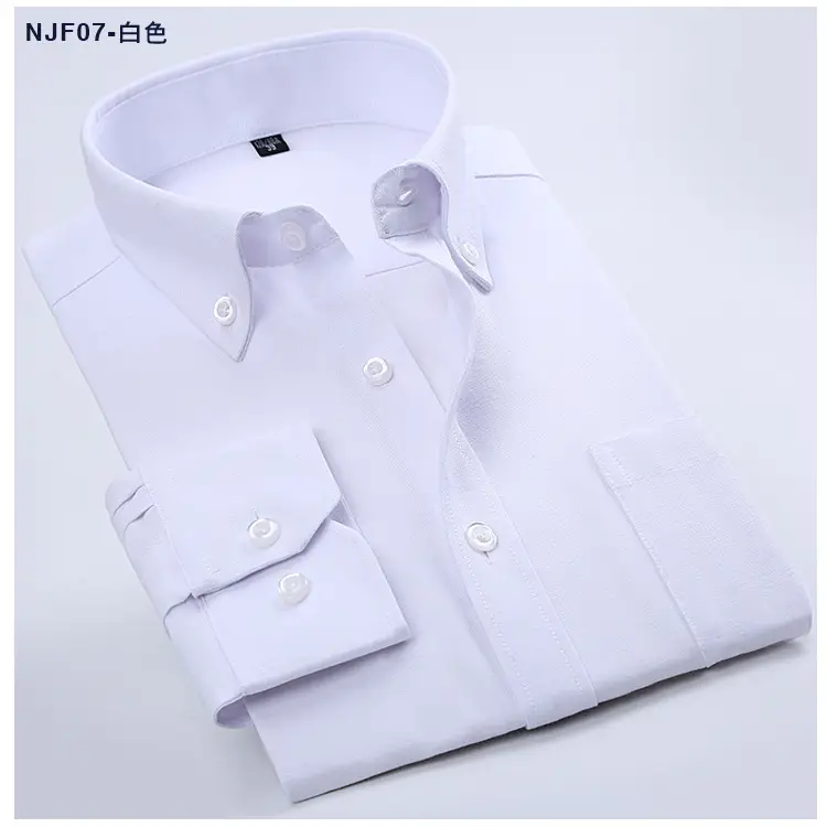 Men's Blue Oxford Shirt 4 Button Unstitched - Image 2