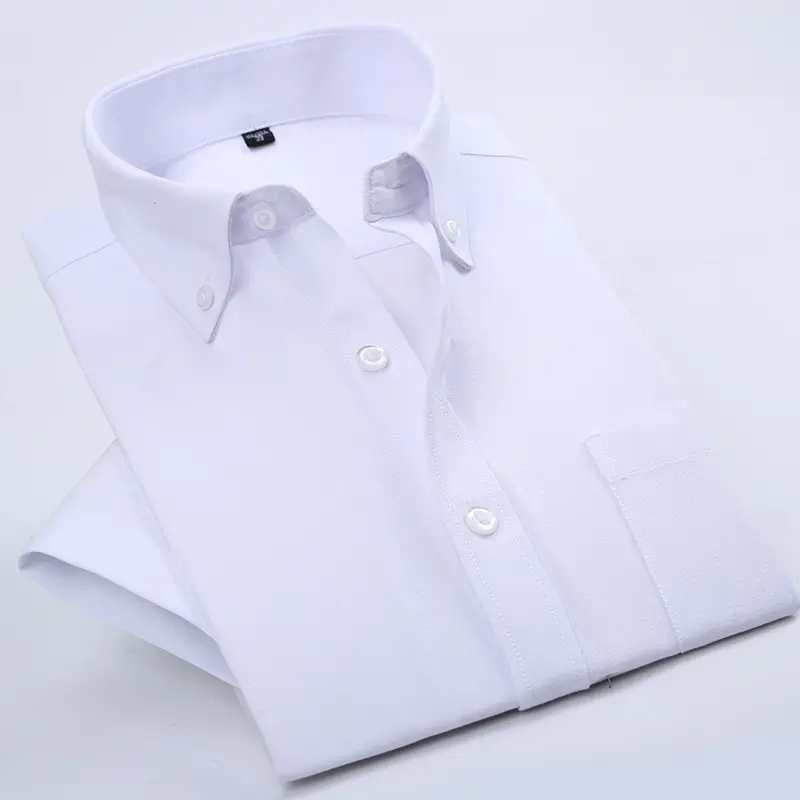 Men's Blue Oxford Shirt 4 Button Unstitched - Image 7