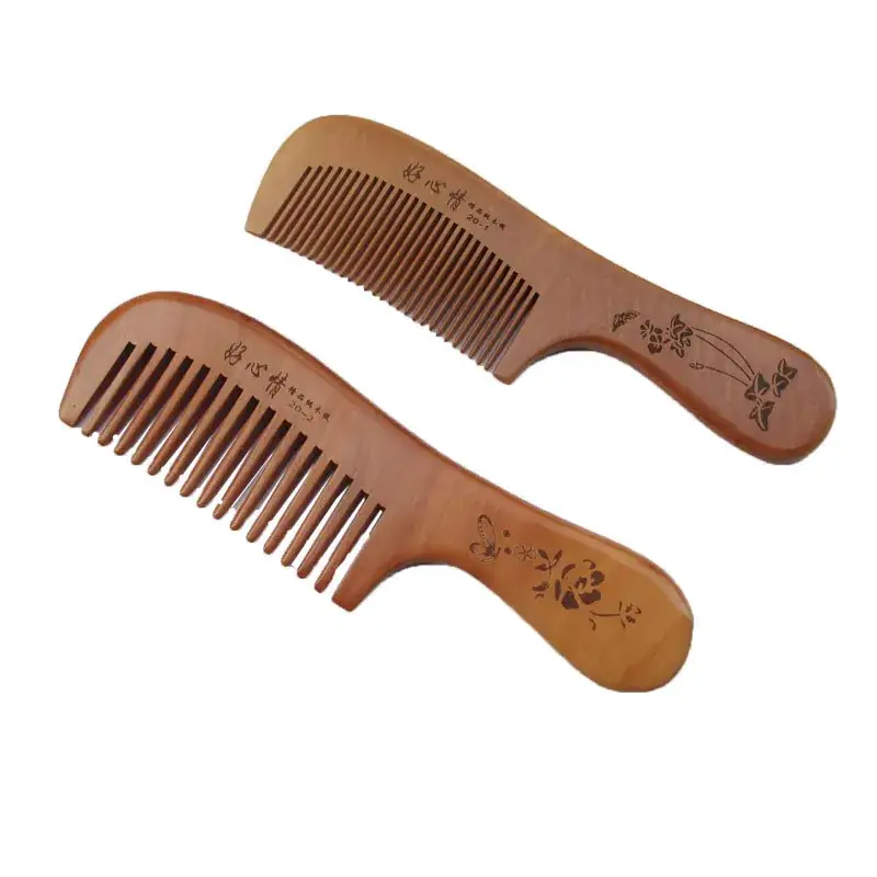 Peach Wood Birthday Gift Comb with Handle - Image 7