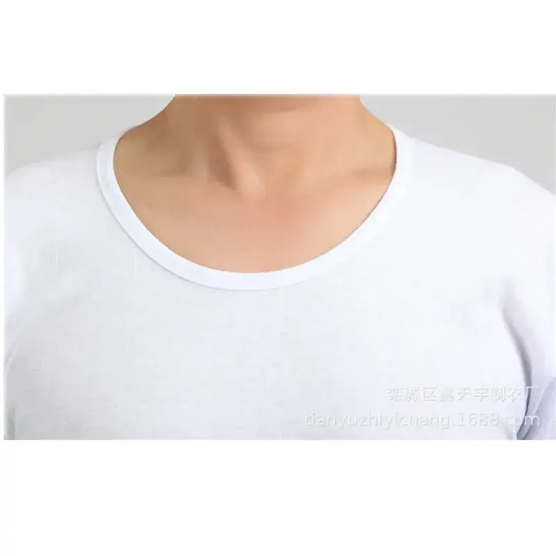 Men Cotton Oversized White Crew Neck T-Shirt - Image 5