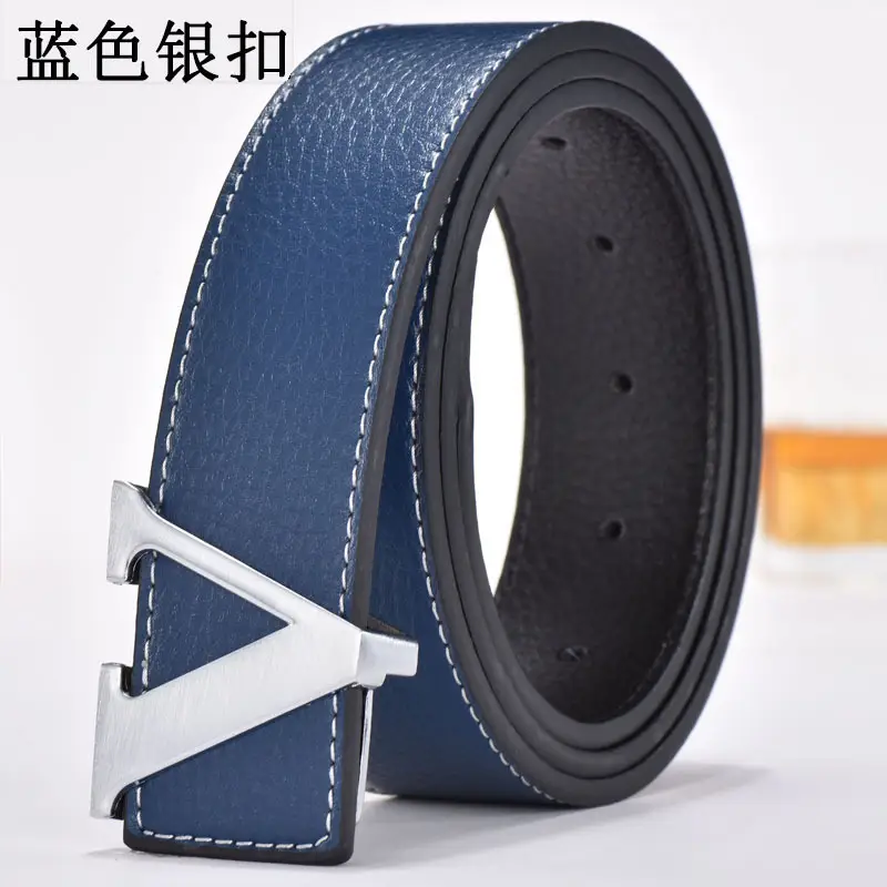 Golden Letter V Buckle Belt for Men - Image 8