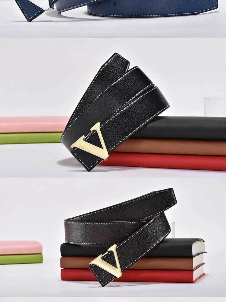 Golden Letter V Buckle Belt for Men β feature 10