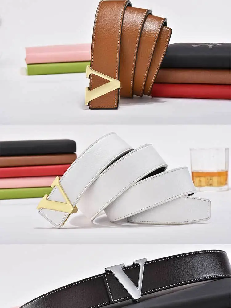 Golden Letter V Buckle Belt for Men β feature 11