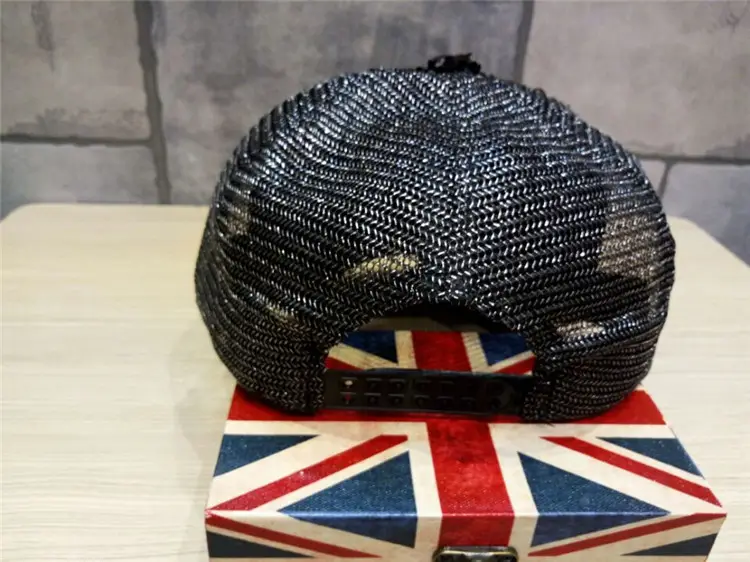 2016 Women's Black Sequin Mesh Cap Baseball Hat — feature 24