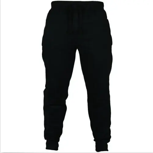 New Men's Black Brushed European Sports Pants - Image 7