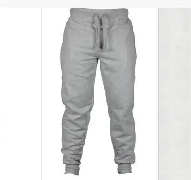 New Men's Black Brushed European Sports Pants - Image 2