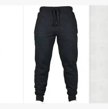 New Men's Black Brushed European Sports Pants - Image 3