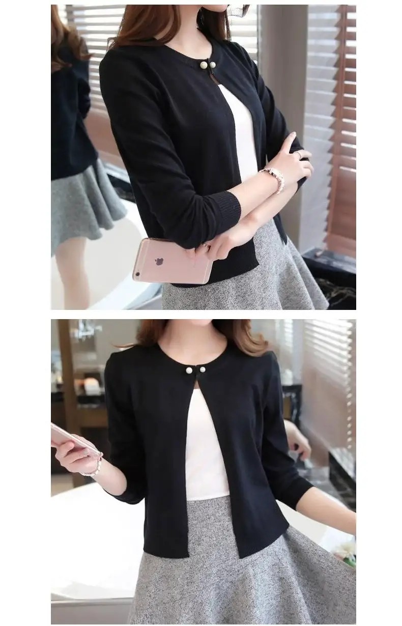 Women Yellow Knitted Cardigan Sun Protection Shawl — feature 23