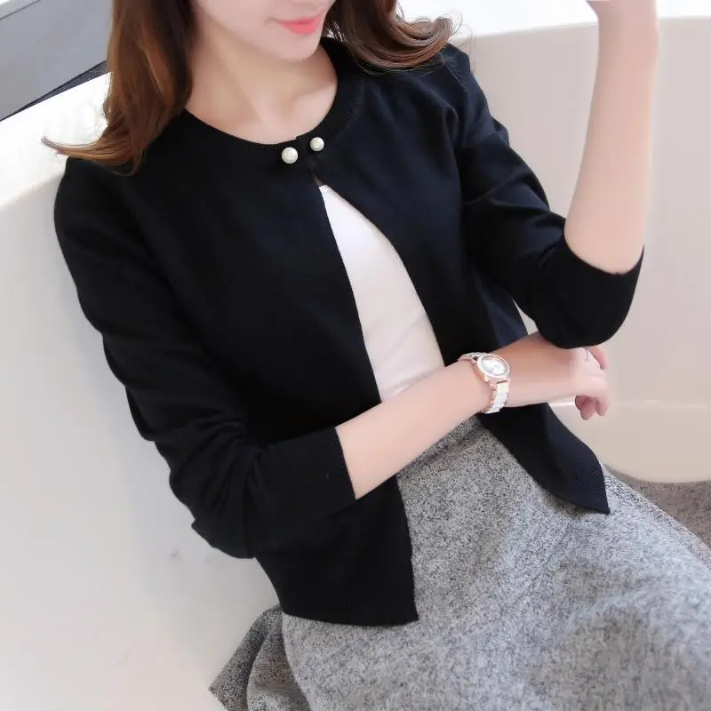 Women Yellow Knitted Cardigan Sun Protection Shawl - Image 4