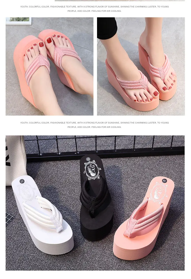 2026 Women's Summer Flip-Flops with Platform Sole, Thick Non-Slip Wear-Resistant Fashionable Versatile Women's Outdoor Sandals — feature 11