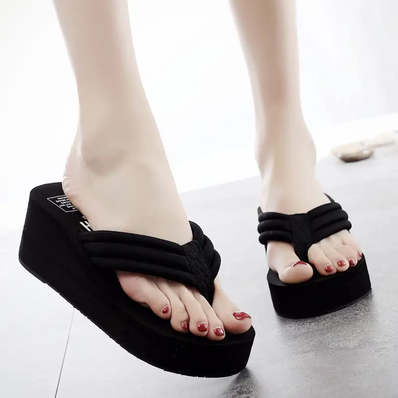 2026 Women's Summer Flip-Flops with Platform Sole, Thick Non-Slip Wear-Resistant Fashionable Versatile Women's Outdoor Sandals